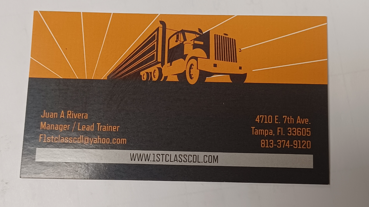 1st Class CDL Truck Training