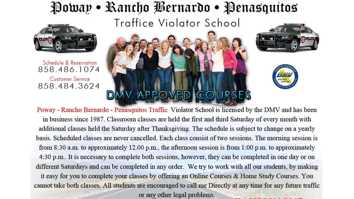 Poway - Rancho Bernardo - Penasquitos Traffic Violator School