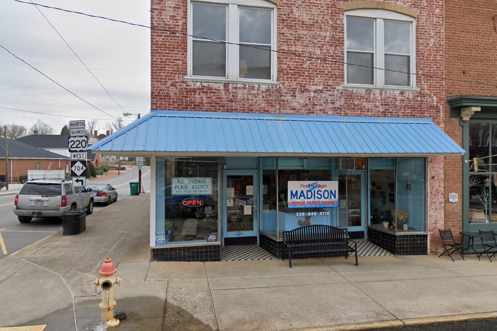DMV License Plate Office in Madison, NC