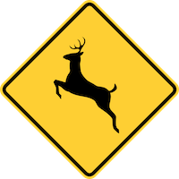 Deer Crossing Sign