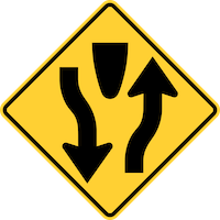 Divided Highway Sign