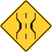 Narrow Bridge Sign view 2