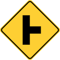 Side Road Sign