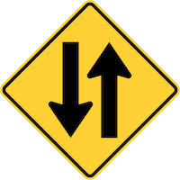 Two Way Traffic Sign
