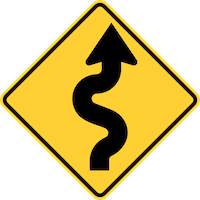Winding Road Sign
